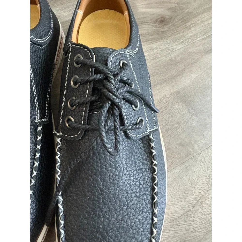 Mens Black Effortlessly Stylish Casual‎ Moccasin Loafer Shoes Size 9